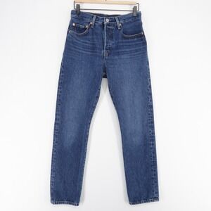 Levis 501 Jeans Womens 27 Blue Original Fit Straight Leg Button Fly High Rise